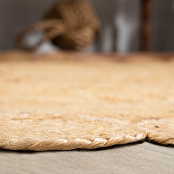 Daisy Hippy Jute Medallion Circle Area Rug